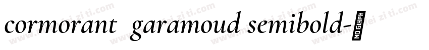 cormorant  garamoud semibold字体转换